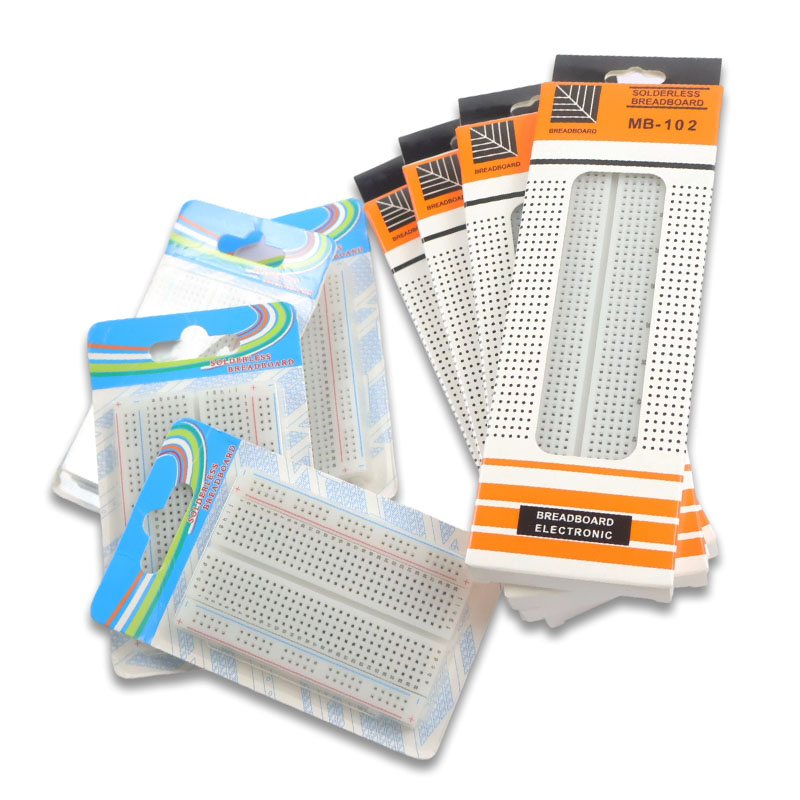 Breadboard 400 Point - 4/3/2 قطعة لوحة تجارب MB-102 بـ