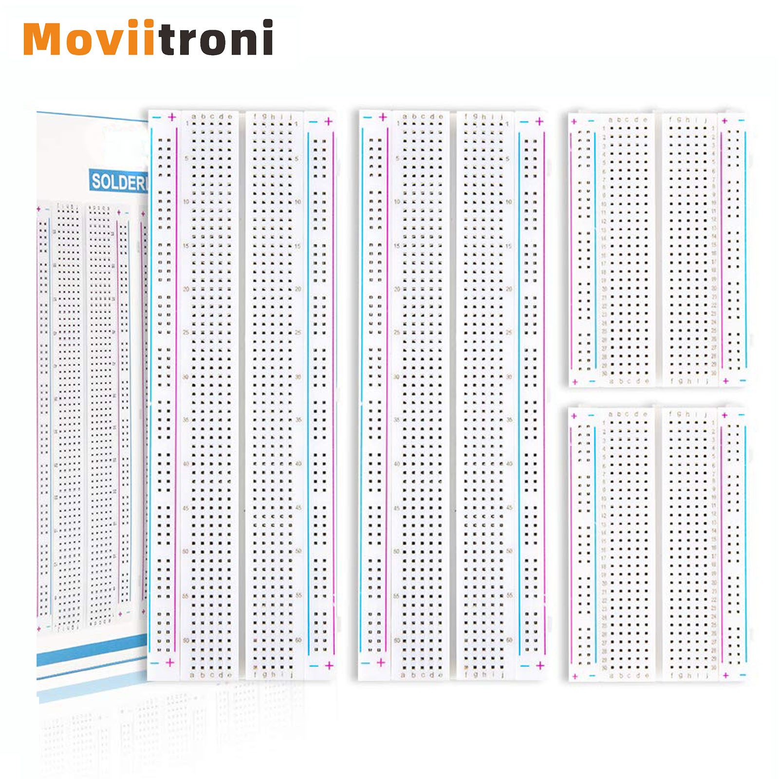 4 قطعة 400/830 نقطة اللوح MB-1 - مراجعة Breadboard 400 Point وسعره