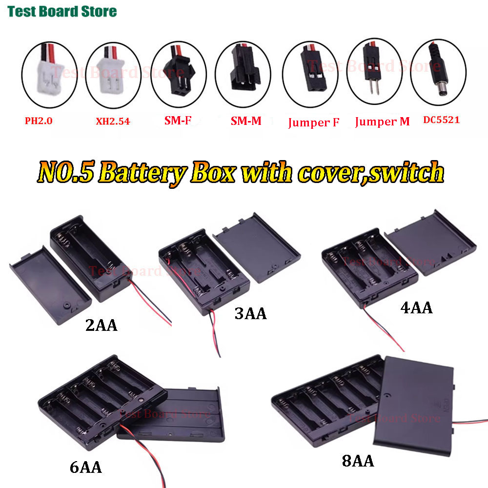 حامل/علبة بطارية AA قطعة واحدة - مراجعة Jumper Wire Kit وسعره