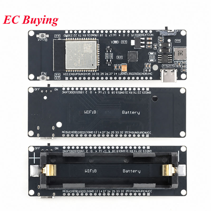لوحة تطوير وحدة ESP32 مع واي ف - مراجعة Esp32 Battery Holder Lipo وسعره