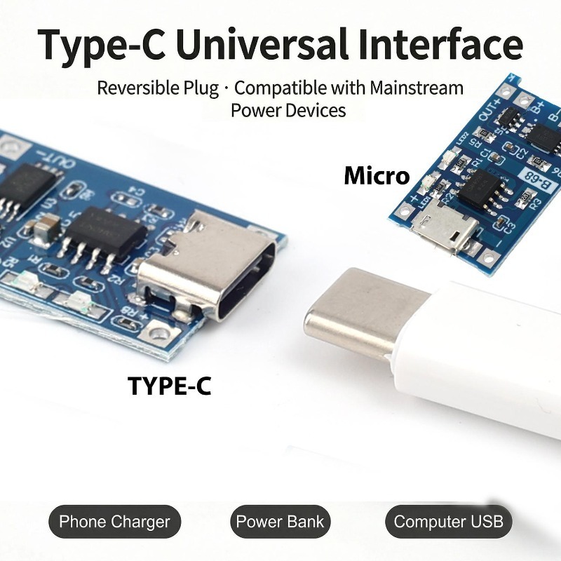وحدة شحن بطارية ليثيوم TP4056  - مراجعة Li Ion Charger Module وسعره