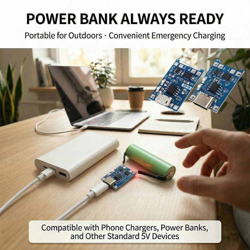 وحدة شحن بطارية ليثيوم TP4056  - مراجعة Li Ion Charger Module وسعره