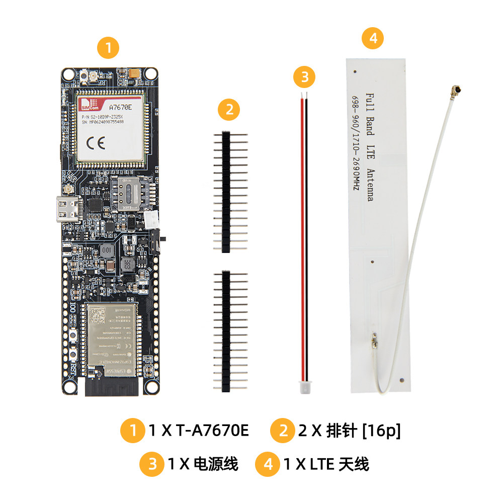 وحدة LILYGO T-A7670E ESP32، تد - مراجعة Esp32 Battery Holder Lipo وسعره