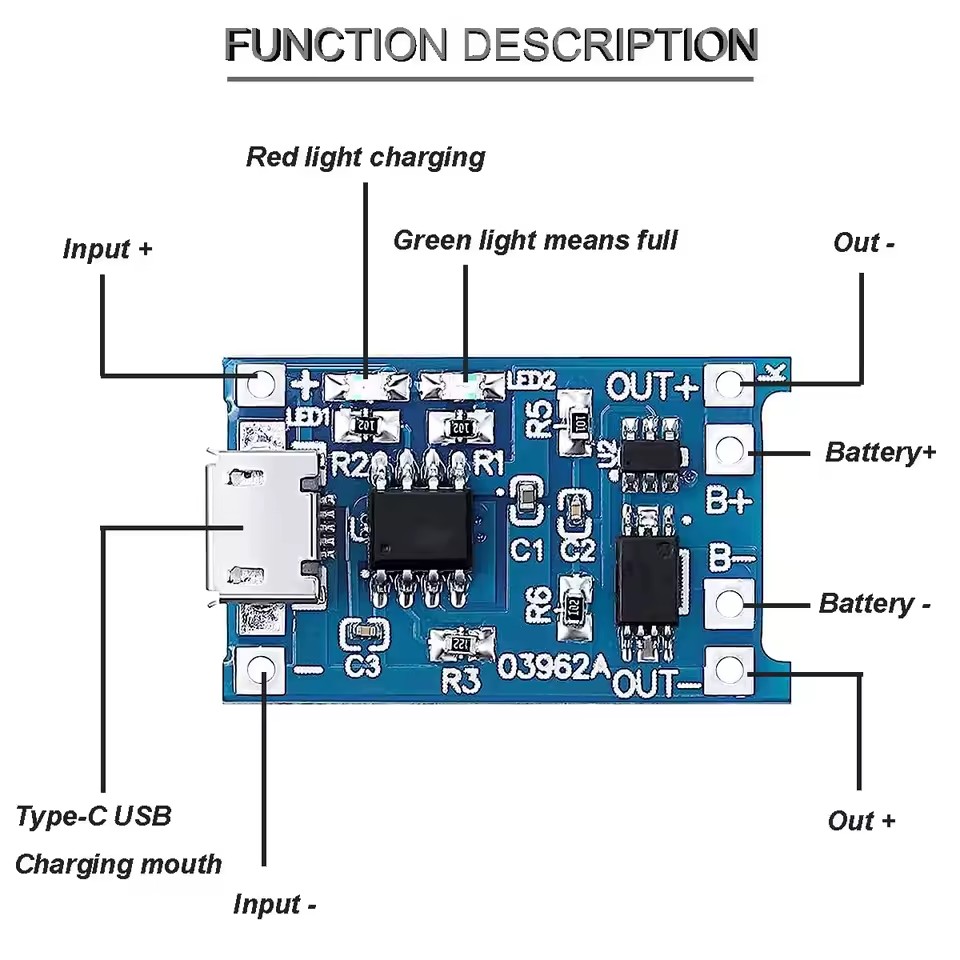 1-20 قطعة وحدة شحن بطارية ليثي - مراجعة Li Ion Charger Module وسعره