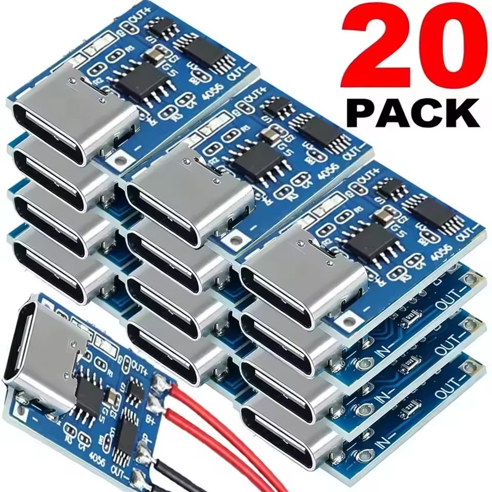 وحدات شحن TP4056 بمنفذ USB Typ - مراجعة Tp4056 Module وسعره
